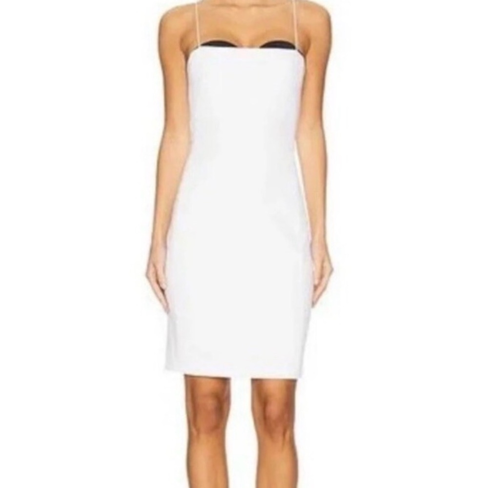 Alice + Olivia White and Black Mini Dress